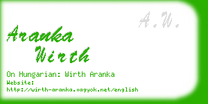 aranka wirth business card